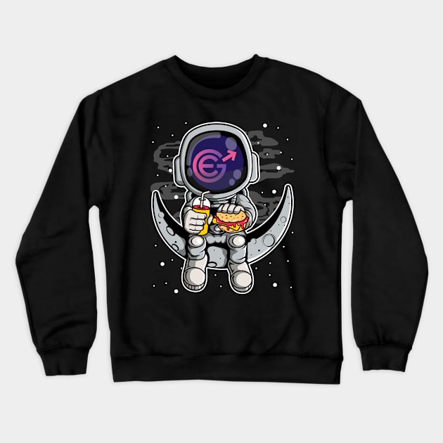 Astronaut Fastfood Evergrow Crypto EGC Coin To The Moon Crypto Token Cryptocurrency Wallet Birthday Gift For Men Women Kids Crewneck Sweatshirt by Thingking About